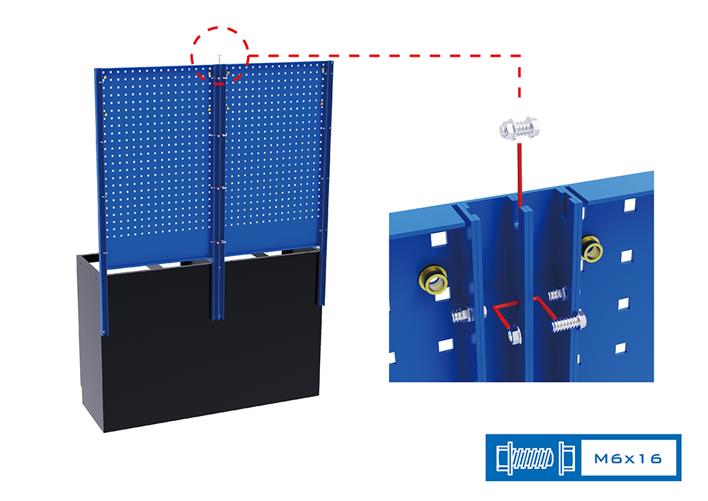 screwing back panels together